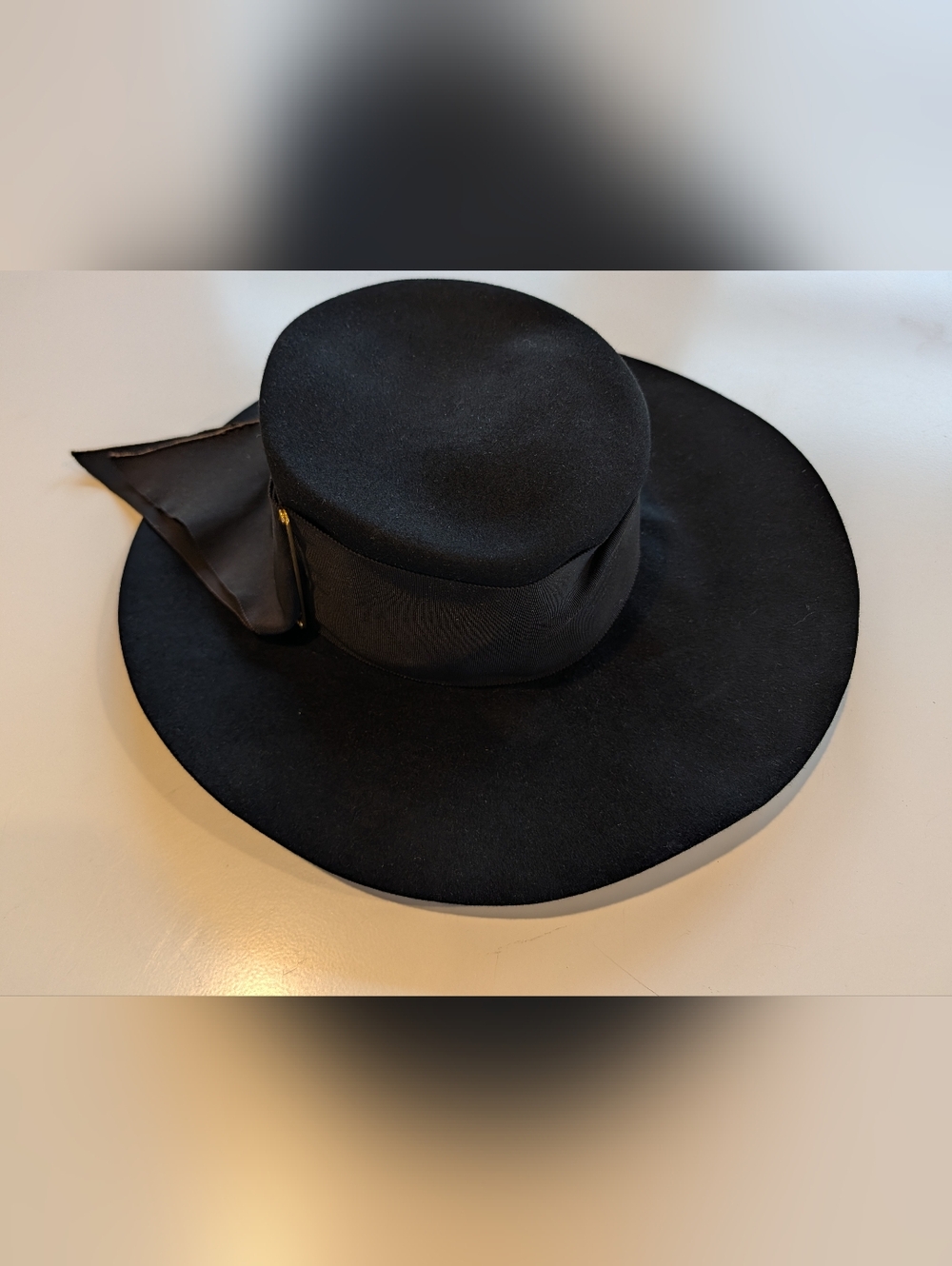 Stetson Vintage Western Ladies Hat Black Wool Felt The Broadway Hollywood CA